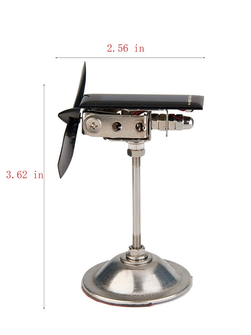 Sunnytech Solar Power Windmill Black Propeller Creative Solar Car Rotating Windmill Ornaments Dynamic Interior Decoration Science Home Office Toy for Desk Physics Toy Solar Car Decoration WJ154 - Image 5